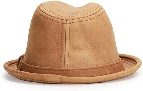 Amazon.co.jp: New York Hat 9290 Vintage Leather Fedora Hat, Folded
